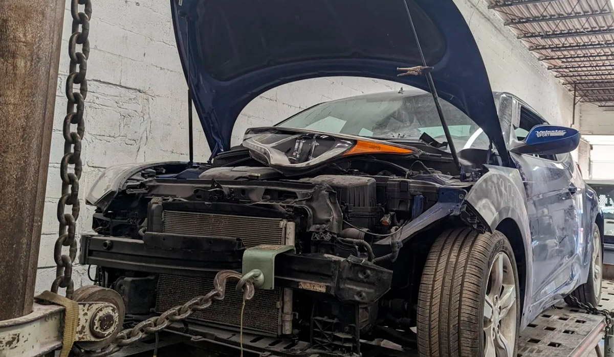 Motor antes de restauración